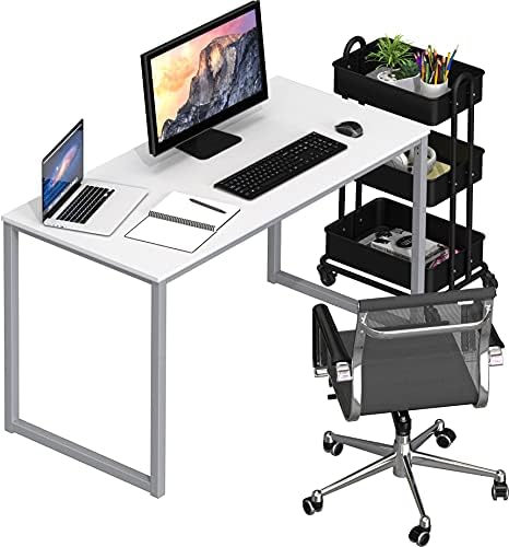 SHW Mission 40-Inch Home Office Computer Desk, White - Image 6