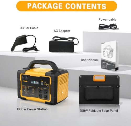 1000W Portable Power Station 1024Wh LiFePO4 for Outdoor & Home - Image 2