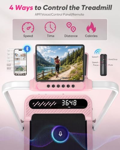 Cardirun Walking Pad with Incline and Stable Handle Bar, Foldable Treadmill - Image 6
