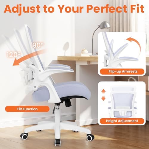 NEO CHAIR Office Desk Chair High Back Mesh Chair Adjustable Lumbar, Purple - Image 5