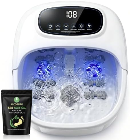Foot Soaking Tub with Ozone & UV, Foot Spa Bath Massager with Heat by ACCOPURO