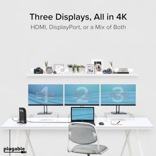 Plugable 13-in-1 USB C Docking Station 4K Triple Monitor with 100W Charging - Image 3