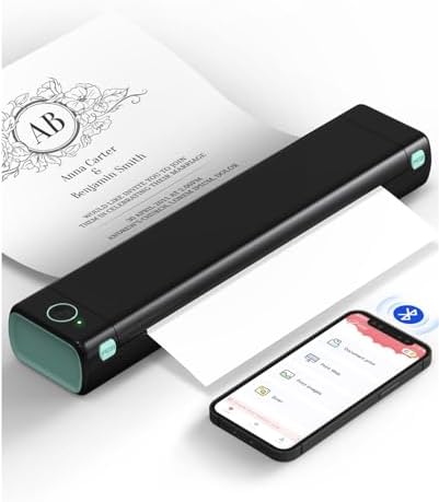 Phomemo M08F Portable Inkless Thermal Printer - 8.5'' x 11'' Letter, Black by Phomemo