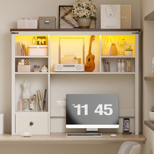 EnHomee Desktop Bookshelf, Computer Up to 27”, Adjustable Storage Shelf - Image 5
