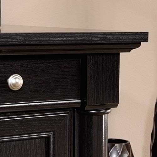 Sauder Palladia L Shaped Desk with Drawers, Office Desk with File Cabinet Storage, Cable Management, Keyboard Tray, in Wind Oak Finish - Image 5