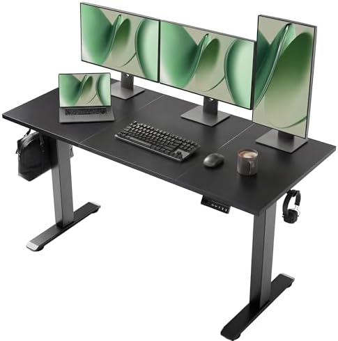 YDN Electric Standing Desk, 55x24 Inch, Black by YDN