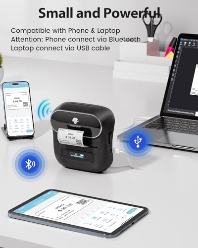 Phomemo M220 Label Maker,3.14" Bluetooth Thermal Printer with 3 Label - Image 2