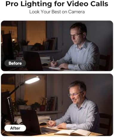 LED Desk Lamp for Home Office Video Calls, Reading, Swing Arm Task Lights - Image 6