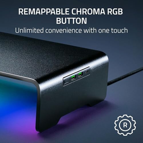 Razer Monitor Stand Chroma, 4 Port Hub, USB-A, USB-C, HDMI - Image 6