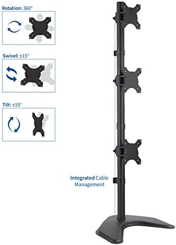 VIVO Triple Monitor Desk Stand for 13 to 27 inch Screens, STAND-V003D - Image 3