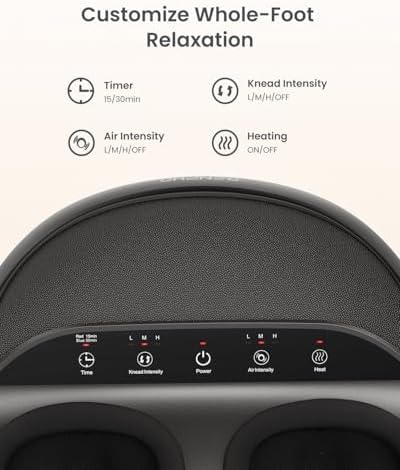 RENPHO Full Foot Massager with Heat, Deep Shiatsu for Plantar Fasciitis - Image 6