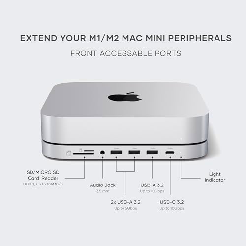 Satechi Mac Studio M5 Hub & Stand with NVMe SSD Enclosure, Silver - Image 3