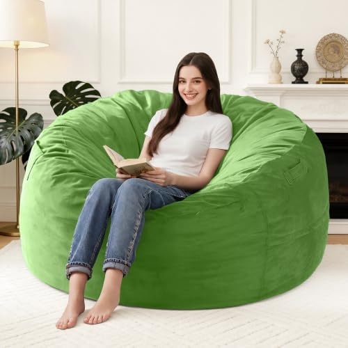 5FT Large Bean Bag Chairs for Adults,Beanbag with Washable Cover by Unknown