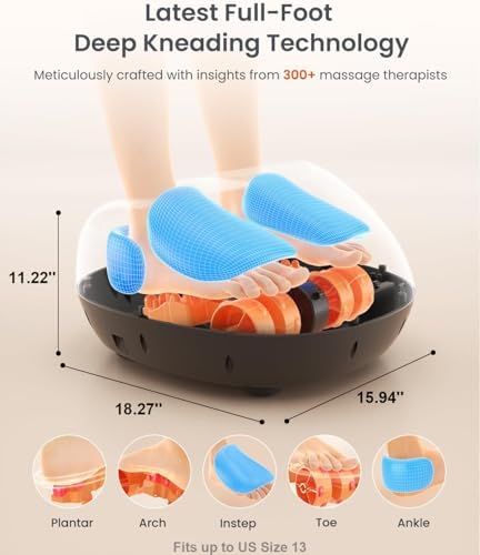 RENPHO Full Foot Massager with Heat, Deep Shiatsu for Plantar Fasciitis - Image 2