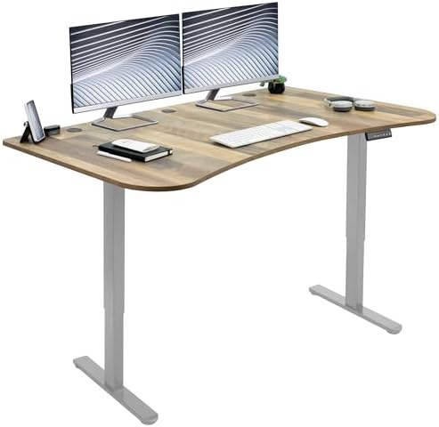 VIVO Reclaimed Wood 60 x 24 in Standing Desk, DESK-KIT-E2G1P by VIVO