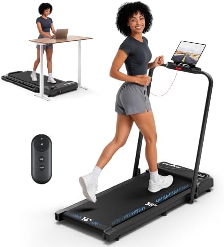 THERUN Walking Pad with Handle Bar, 300 lbs 6.2 mph Under Desk Treadmill by THERUNFITNESS