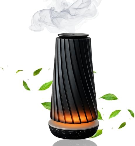 Black Pearl Smart Aroma Machine with Timer - Waterless Fragrance Oil Diffuser 100ml, Bluetooth and Manual Control, Whisper Quiet Operation, Rechargeable for Home, Office, Spa, and Hotel by Addscent