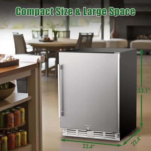 Kalamera Beverage Refrigerator, 24 inch Under Counter Beverage Cooler - Image 3