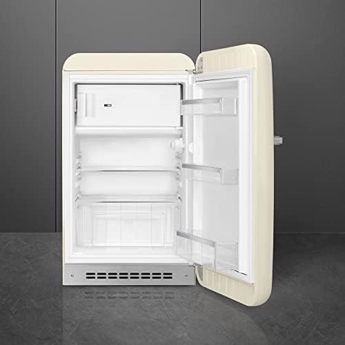 Smeg FAB10 50's Retro Style Aesthetic Refrigerator with 4.48 Cu Total Capacity, 2 Glass Shelves, LED Internal Light, 22-Inches, Cream Right Hand Hinge Made In Italy - Image 2