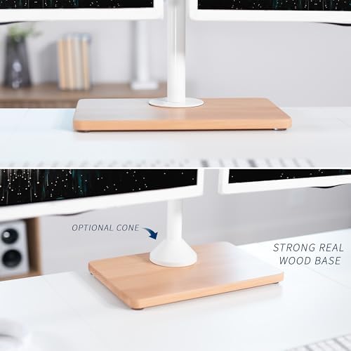 VIVO Dual Monitor Desk Stand for 13 to 32 inch Screens, STAND-V002FD-W - Image 3