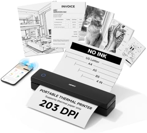HPRT Inkless Portable Thermal Printer,MT620,203 DPI,8.5 x 11 by HPRT