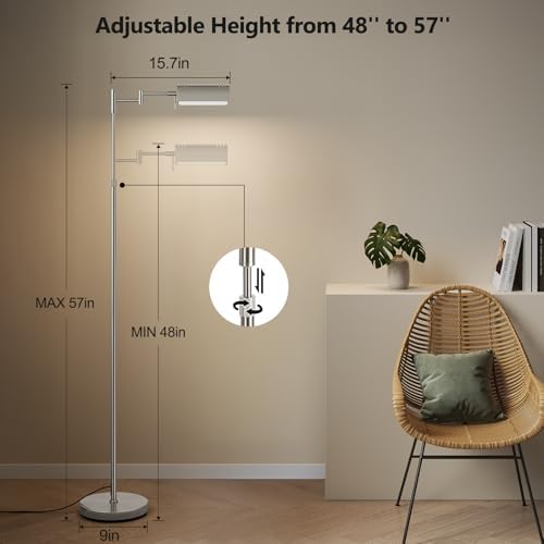 SUNMORY Dimmable LED Pharmacy Floor Lamps, 16W/1500LM Bright Reading Lamp - Image 6