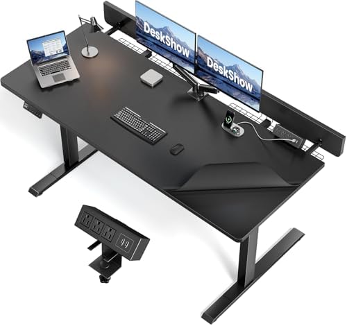 60 x 30 Inch Electric Standing Desk with Flip-Top Cable Management by Unknown