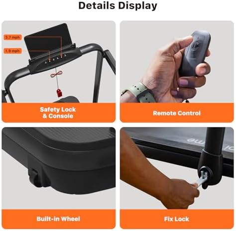 Mobvoi Walking Pad Treadmill Under Desk Treadmills for Home Office Smart AI Walking Running Machine Compact Portable with Remote Control and APP 265 LBS - Image 7