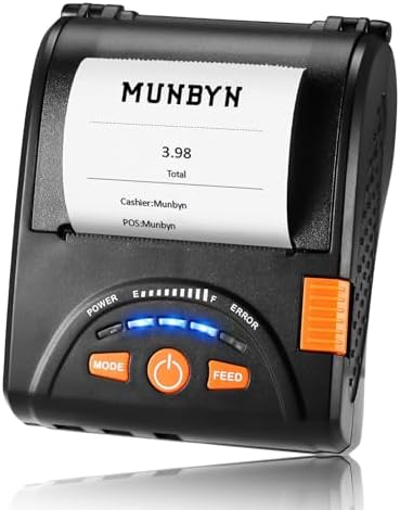 MUNBYN IMP001 Receipt Printer 58mm Mini Wireless POS Thermal by MUNBYN