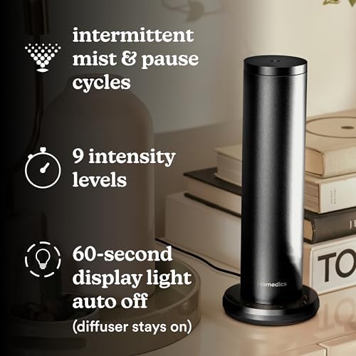 Homedics SereneScent Waterless Essential Oil Diffuser, Black - Image 2