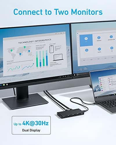 Anker USB-C Hub, 10-in-1 USB Hub, Dual Display with Dual 4K HDMI Ports - Image 3