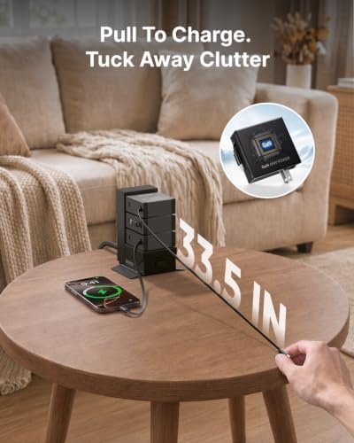 Gitryin Tower Charging Station for Nightstand, 120W Retractable Charger - Image 6