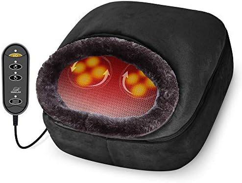 Snailax Shiatsu Foot and Back Massager with Heat - Kneading Feet Massager Machine with Heating Pad, Back Massage Cushion or Foot Warmer,Massagers for Back,Leg,Foot Pain Relief by Snailax