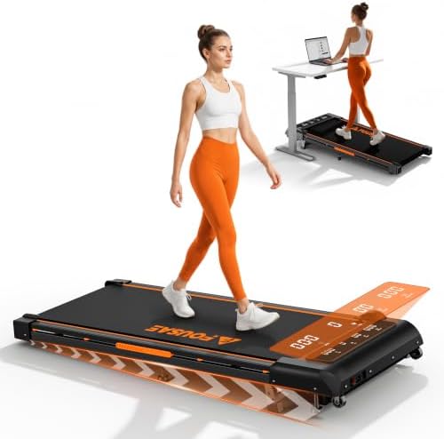 Walking Pad, FOUSAE 6.2MPH Under Desk Walking Pad with 10% Incline, Treadmills for Home with Double Frame, 2.75HP Brushless Drive Treadmill, 12 HIIT Programs, Remote Control, 350LBS Capacity by Unknown