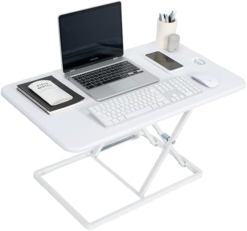 VIVO White 32 in Single Top Standing Desk Converter, DESK-V032JW by VIVO