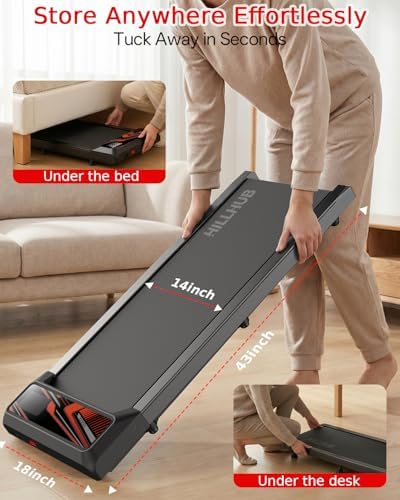 Walking with Incline Pad and Handle Bar, 2.5HP Low Noise Treadmill, 270lbs - Image 5