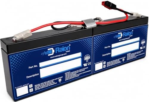Raion Power APCRBC18/RBC18 Compatible Battery Cartridge, 12V 9Ah High Rate SLA AGM for APC Smart-UPS SC450RM1U, SC250RM1U, PS250, PS450, BAY450 & SU5005 by Raion+Power