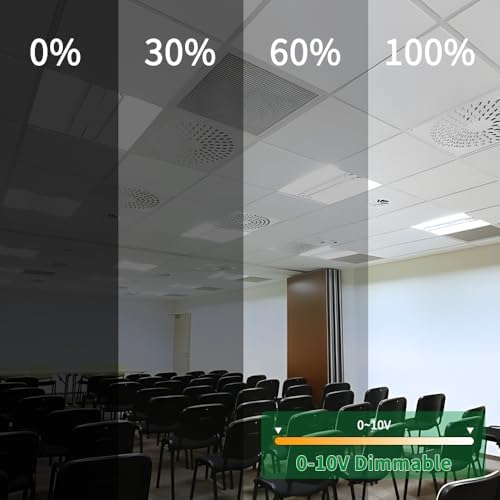 2x4 LED Troffer Light with Sensor Base Ready, ETL Listed, 4PK - Image 5