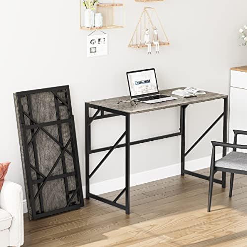 Elephance Folding Desk Writing Computer Desk for Home Office No-Assembly - Image 2
