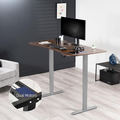 VIVO Rustic Vintage Brown 60 x 24 in Standing Desk, DESK-KIT-E2G1N - Image 2