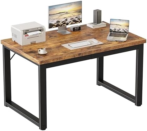 Mericonia 40 Inch Computer Desk, 1.2" Thick Small Office Table, Brown by MERICONIA