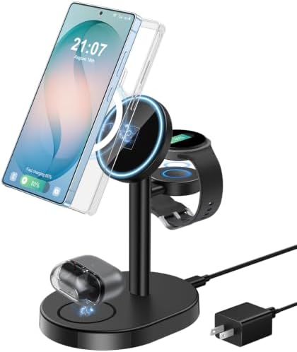 Hevanto 3 in 1 Wireless Charger for Samsung Galaxy, 15W MagSafe Charging by Hevanto
