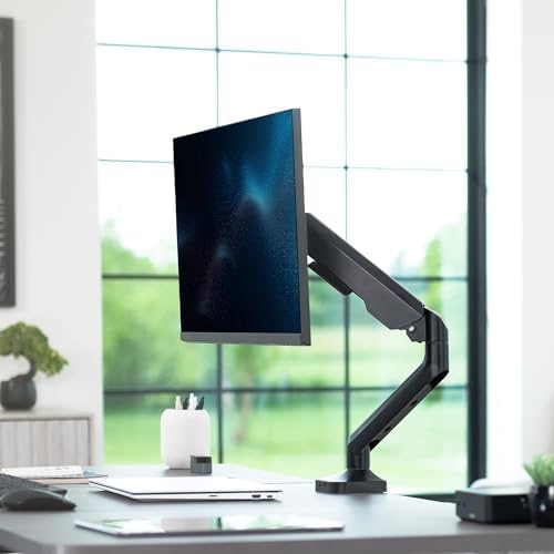 VIVO Heavy Duty Ultrawide Monitor Tension Arm for up to 40 inch Screens, Holds 26.4 lbs, Premium Desk Mount Stand, Black, STAND-V100O - Image 2