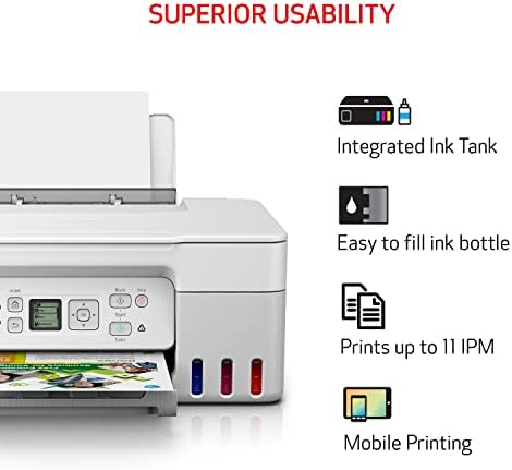 Canon MegaTank G3270 All-in-One Wireless Inkjet Printer. for Home Use, Print, Scan and Copy,White - Image 6