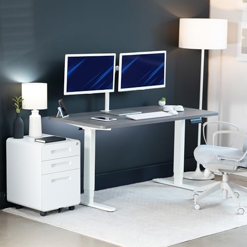 VIVO Dark Gray 55 x 28 in Standing Desk, DESK-KIT-2W55G - Image 2