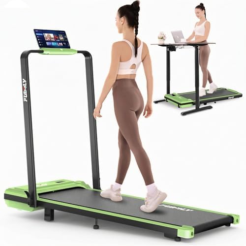 FUNMILY Upgrade Walking Pad Folding Treadmill with 12%/15% Incline & Handle Bar, 3.5HP Foldable Under Desk Compact Treadmills for Home/Office/Gym, 400+lb Capacity, Shock Absorption by FUNMILYSportsFitnessCardioTraining