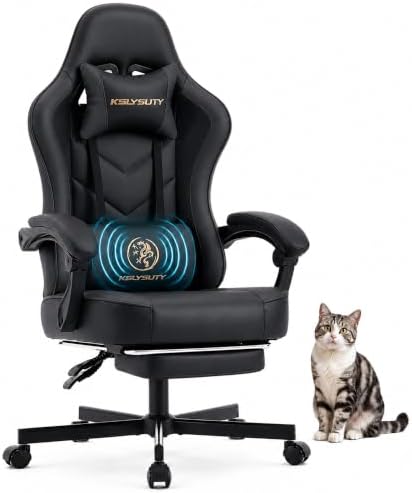 Mistpeople Gaming Chair, Ergonomic High Back Computer Chair with Footrest, Lumbar Support & Pocket Spring Cushion, Comfortable Swivel Home Office Desk Chair for Adults by Unknown