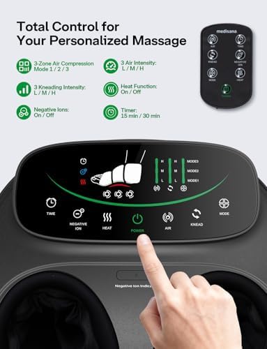 Medisana Shiatsu Foot Massager with Heat, Air Compression & Kneading - Image 2