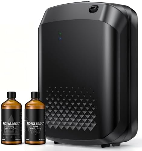Waterless Essential Oil Diffuser with 2 x 100ML Oils, 3000 Sq.Ft Coverage for Large Home Hotel Office, 400ml Cold Air Scent Machine, Bluetooth App Control, Quiet Aroma Diffuser Wall Mount by XEITIN