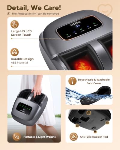 EaseZen Foot Massager with Heat for Neuropathy Plantar Fasciitis Relief - Image 3